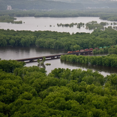 Train Over River - Wyalusing, WI